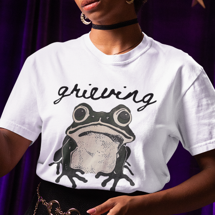 Grieving Frog Sympathy Gift Dark Humor Grief T-Shirt