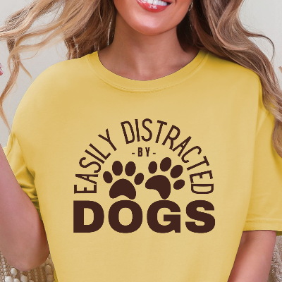 Easily Distracted by Dogs Comfort Colors T-Shirt
