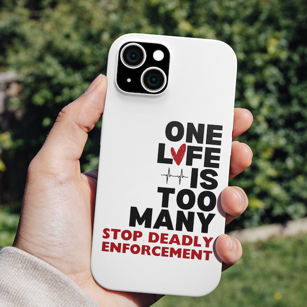 "One Life Is Too Many" Stop Deadly Enforcement Sticker — Anti-ICE Human Rights Decal