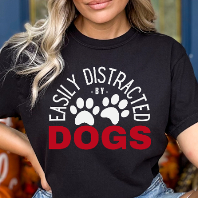 Easily Distracted by Dogs Comfort Colors T-Shirt
