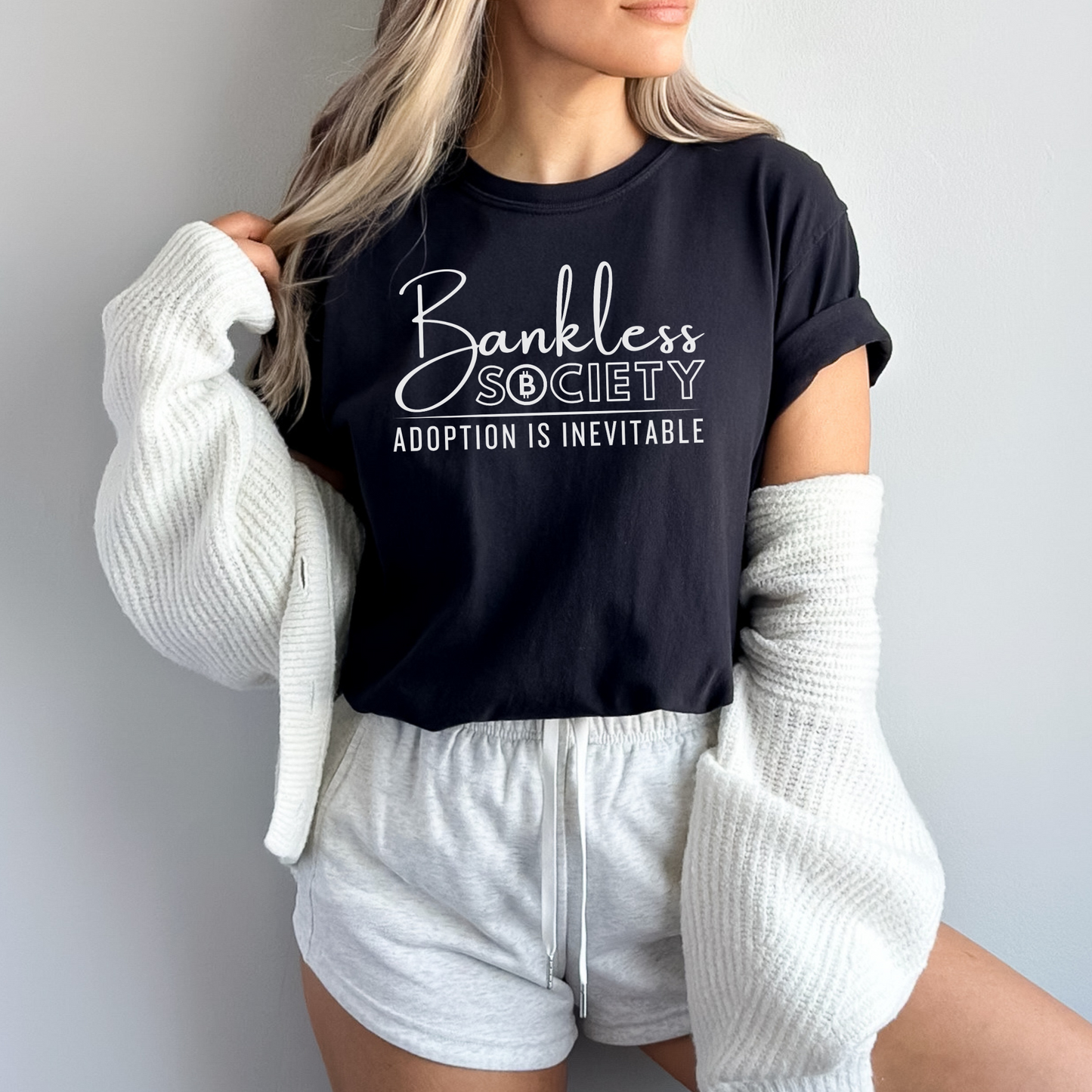 Bankless Society, Adoption is Inevitable Crypto T-Shirt