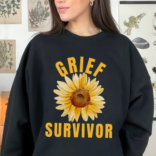 Sunflower Grief Survivor Crewneck Sweatshirt