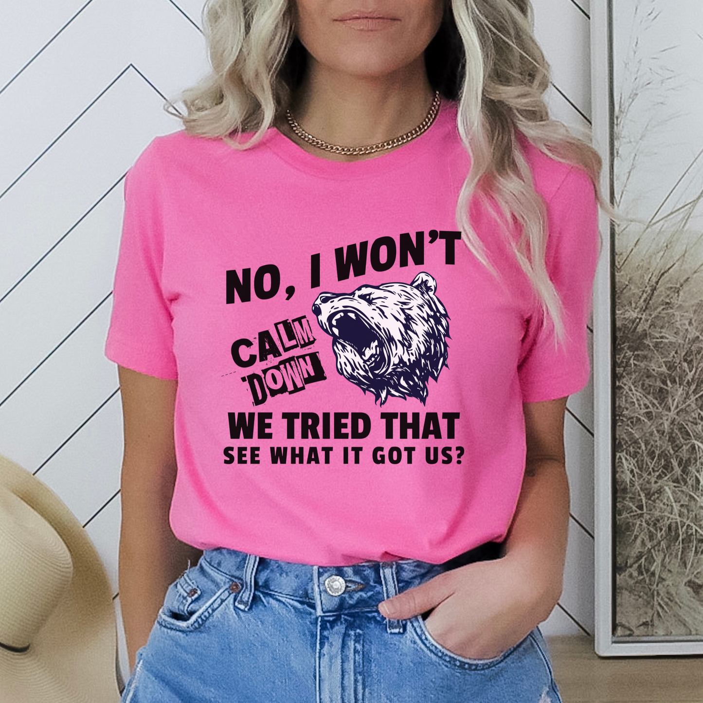 Political Activist Bear Graphic Tee