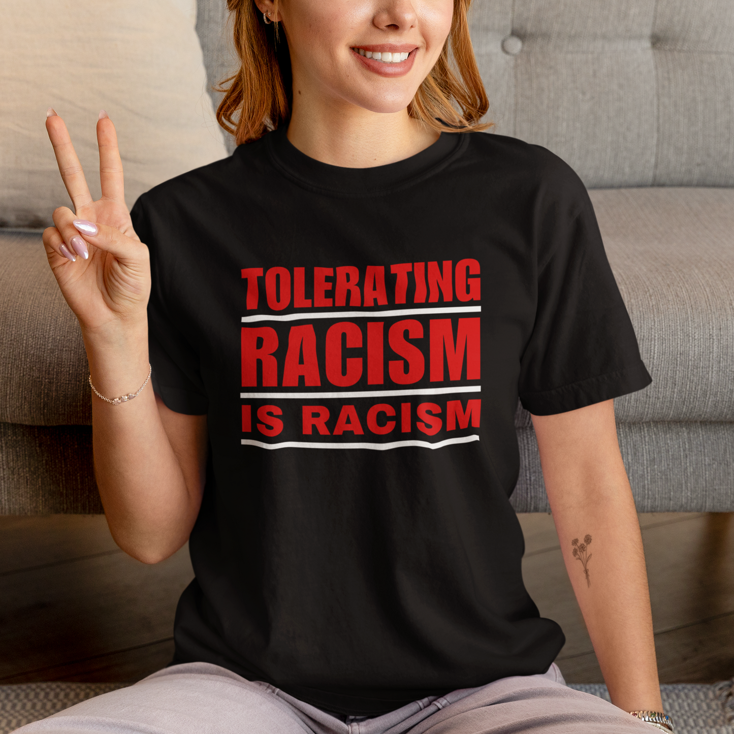 Tolerating Racism is Racism Unisex Statement T-Shirt