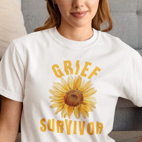 Sunflower Grief Survivor Comfort Colors T-Shirt