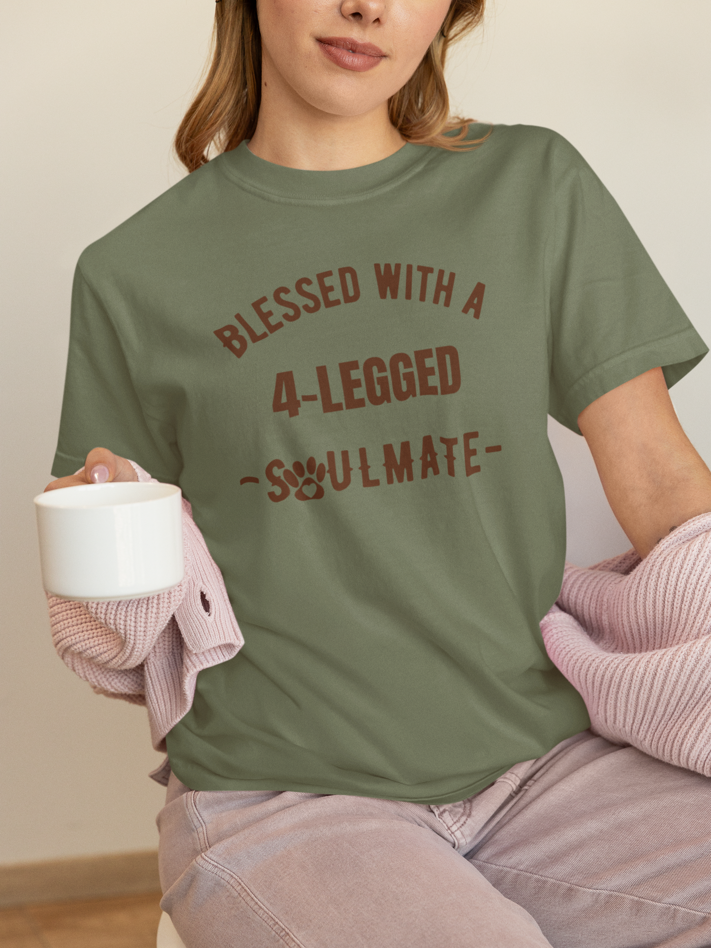 Blessed with a 4-Legged Soulmate Comfort Colors T-Shirt