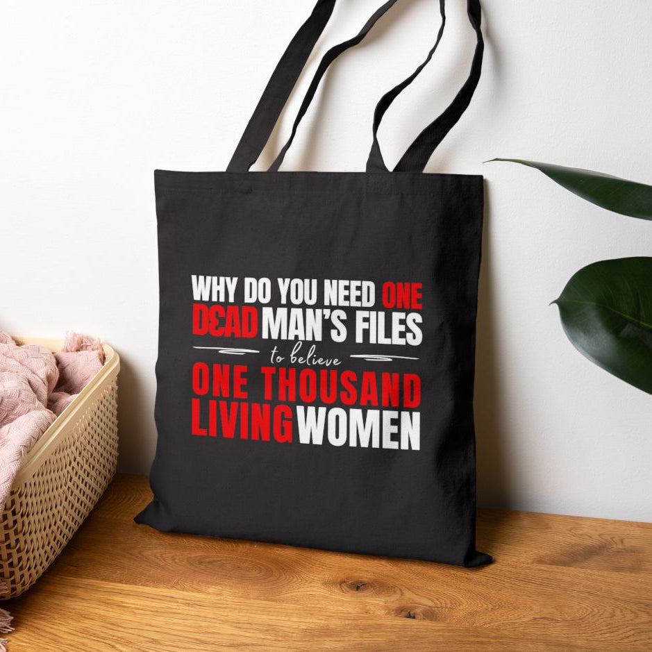 Epstein Victim Tote Bag, Feminist Quote, SA Survivor Gift, Believe Women, Stand With Survivors Tote