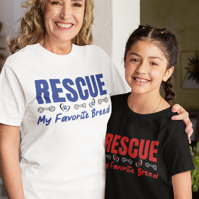 My Favorite Breed Rescue Dog Lover Comfort Colors T-Shirt
