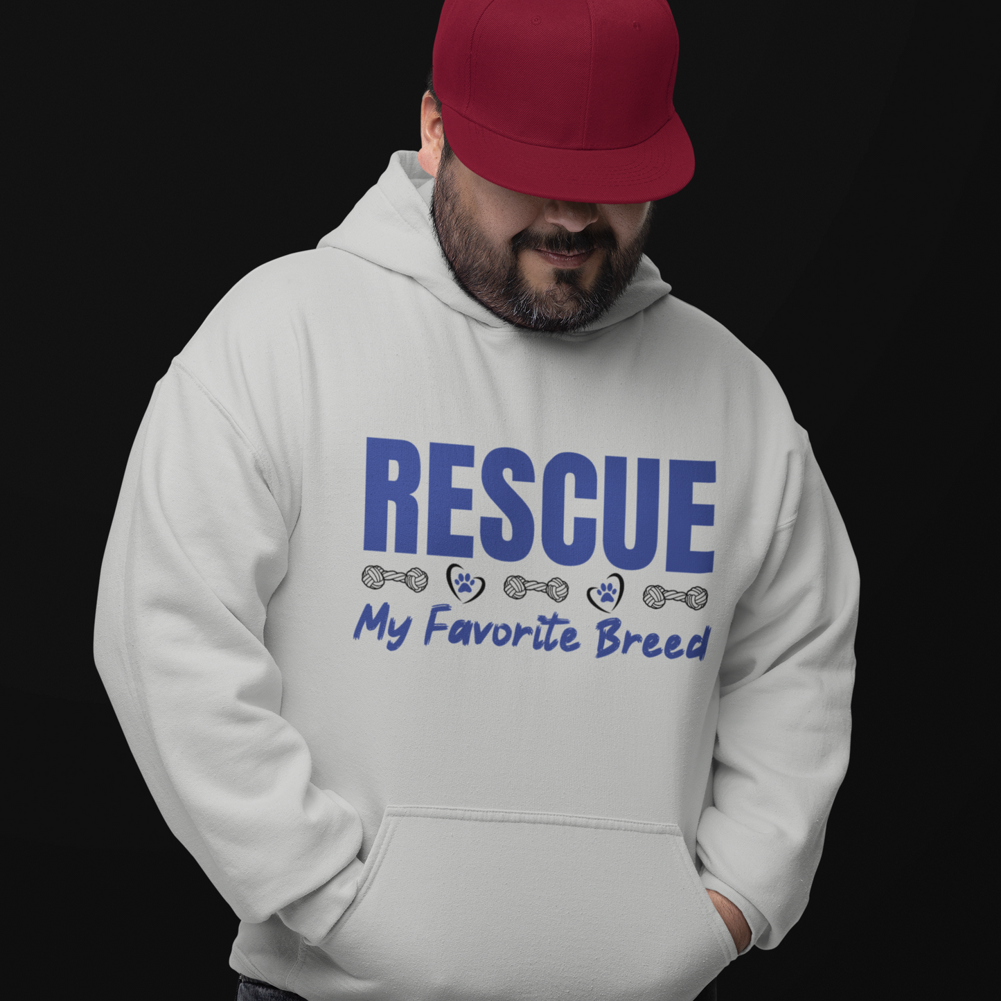 My Favorite Breed Rescue Dog Lover Hoodie