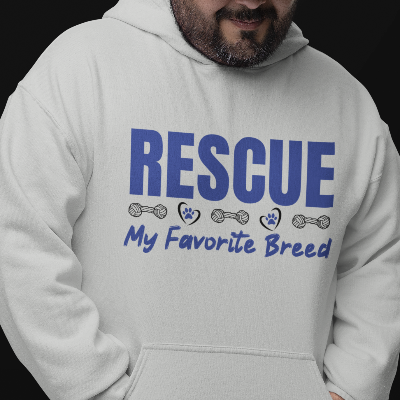 My Favorite Breed Rescue Dog Lover Hoodie