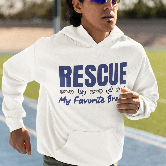 My Favorite Breed Rescue Dog Lover Hoodie