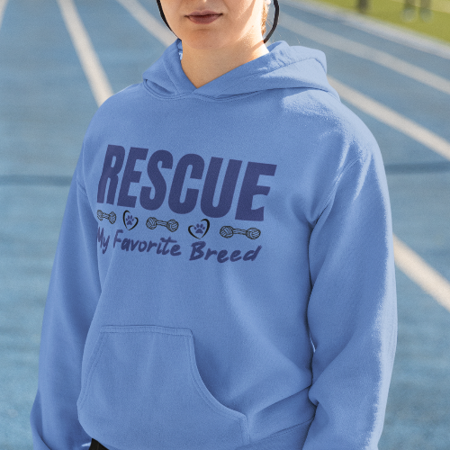 My Favorite Breed Rescue Dog Lover Hoodie