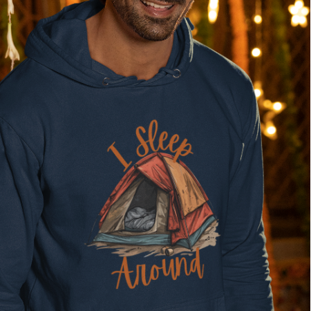 I Sleep Around Camper Hooded Sweatshirt