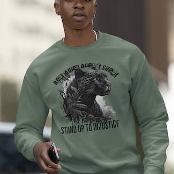 Real Allies Aren't Silent Panther Graphic Sweatshirt
