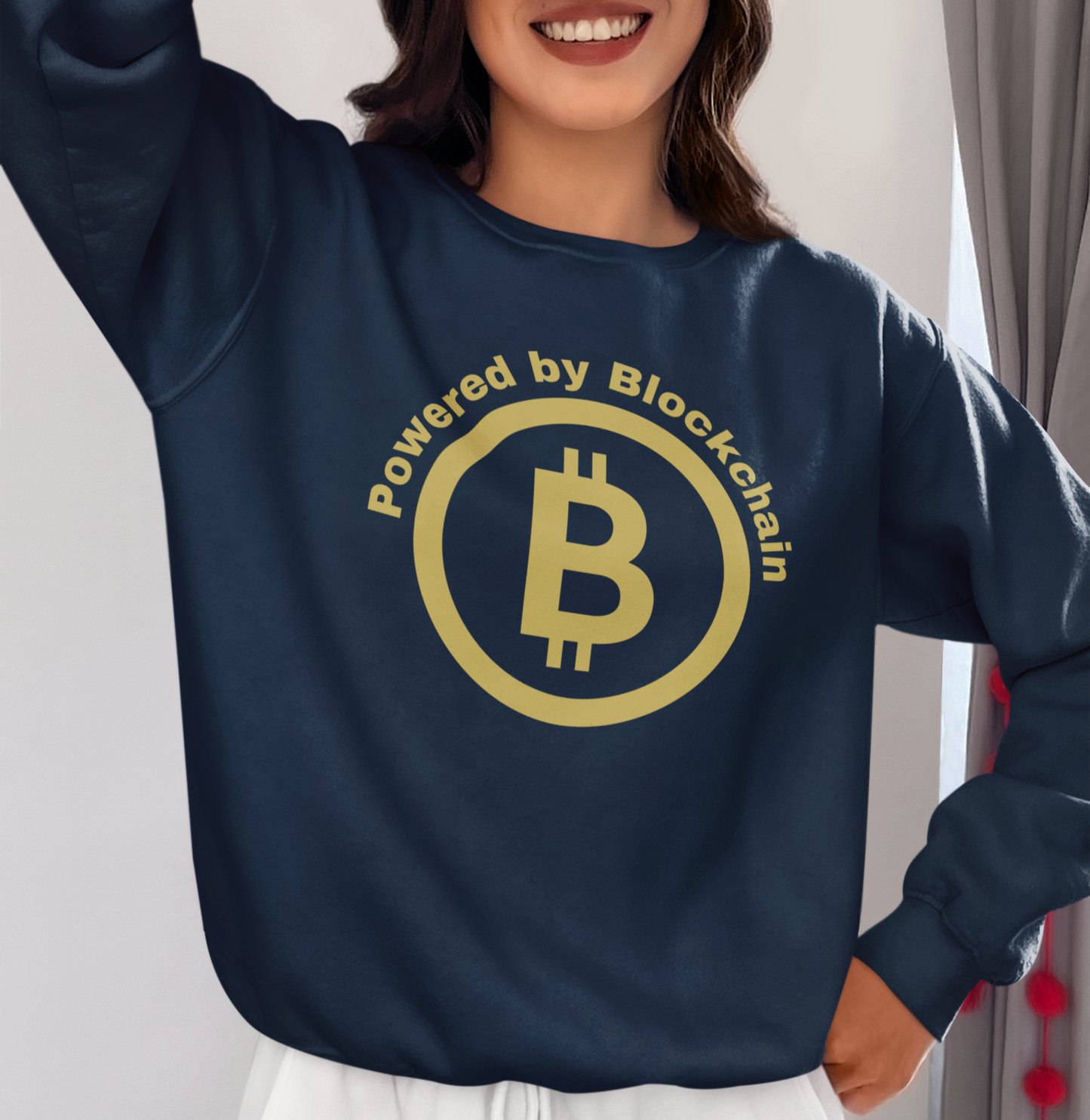 Powered by Blockchain Unisex Crypto Sweatshirt