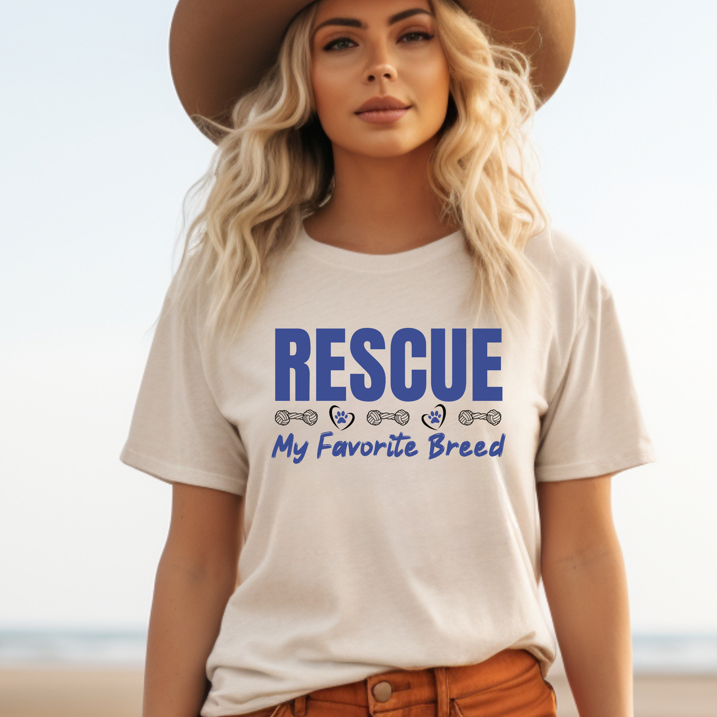 My Favorite Breed Rescue Dog Lover Comfort Colors T-Shirt