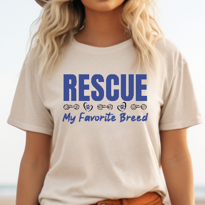 My Favorite Breed Rescue Dog Lover Comfort Colors T-Shirt