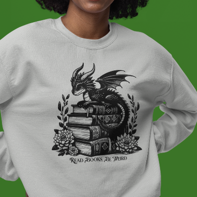 Dragon Read Books Be Weird Gildan Sweatshirt