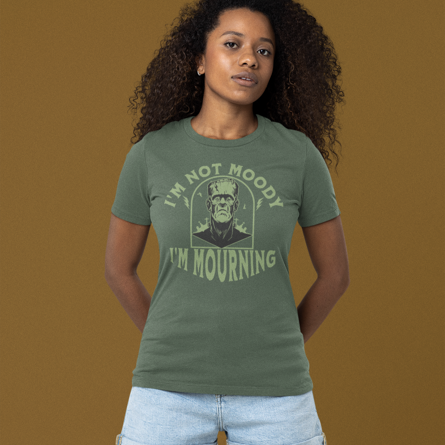 I'm Not Moody Frankenstein Grief Quote T-Shirt