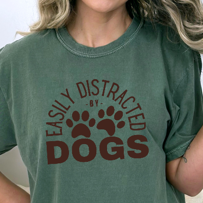 Easily Distracted by Dogs Comfort Colors T-Shirt