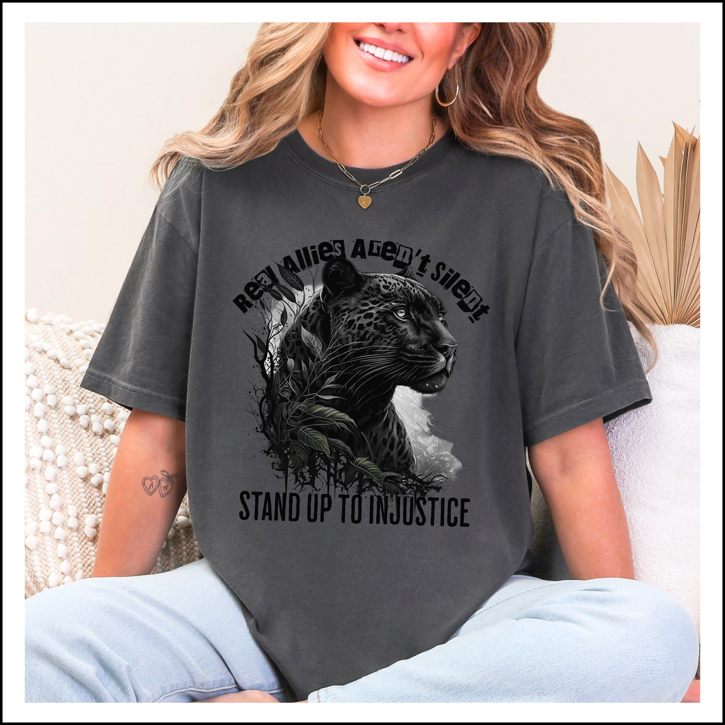 Powerful Panther Anti Racism Ally T-Shirt