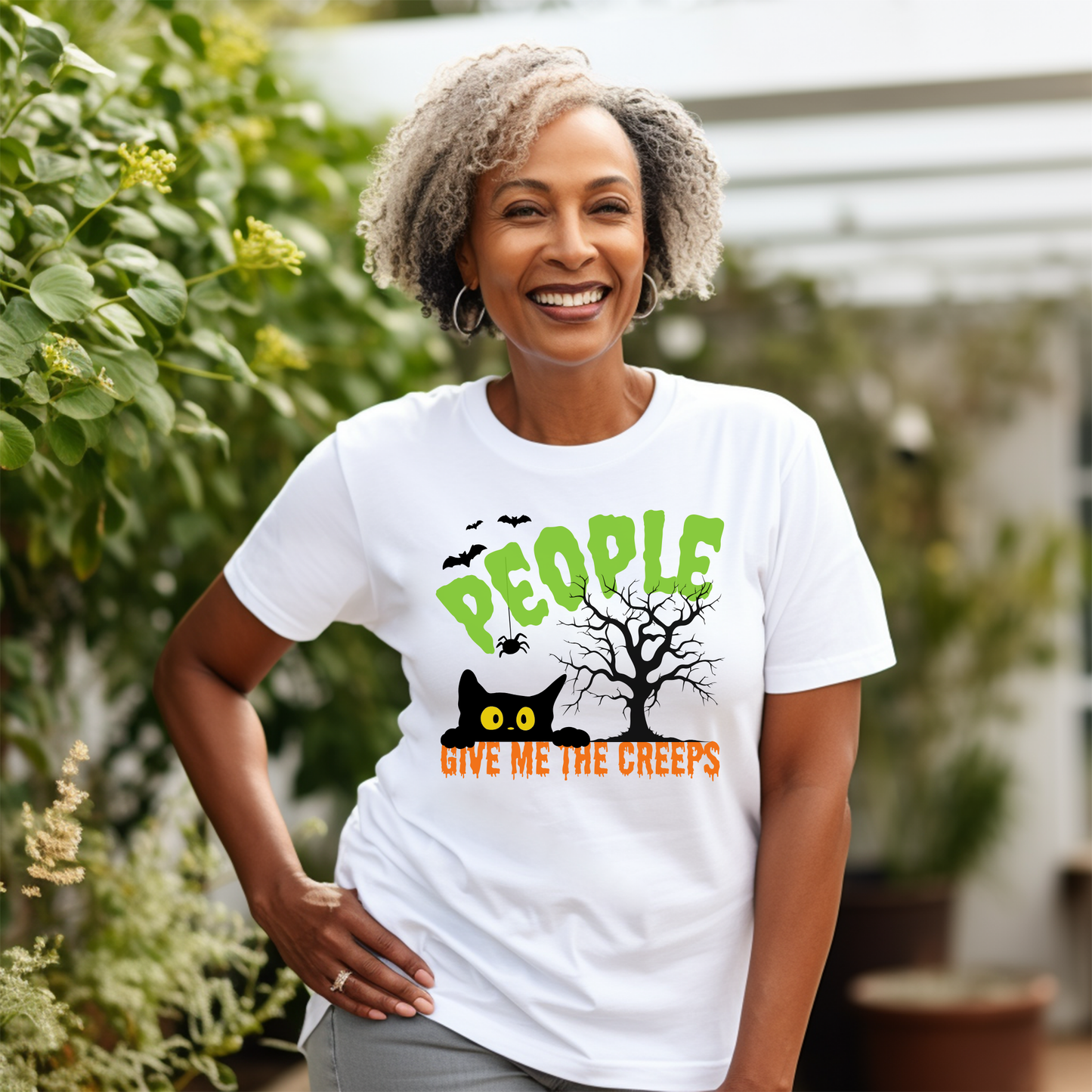 People Give Me The Creeps Halloween Themed Comfort Colors T-Shirt