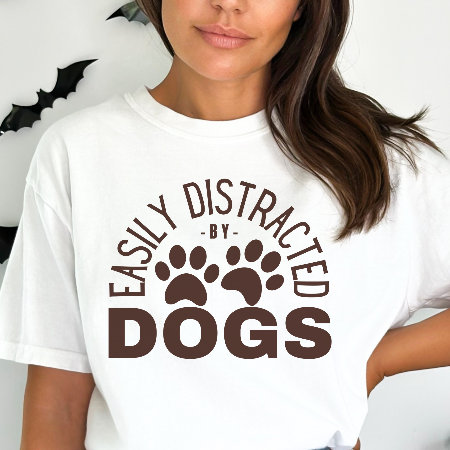 Easily Distracted by Dogs Comfort Colors T-Shirt