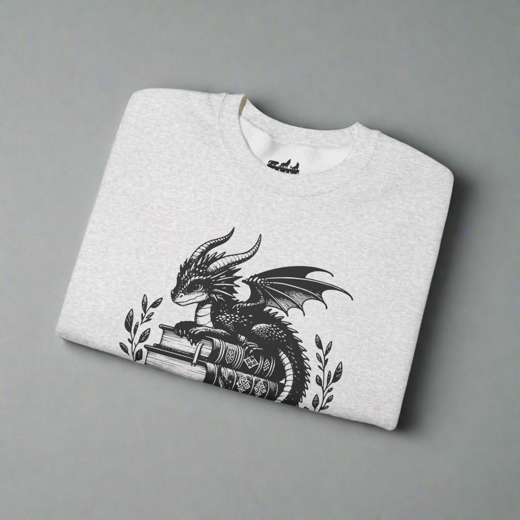 Dragon Graphic Read Books Be Weird - Gildan Sweatshirt