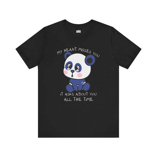 "My Heart Misses You" — Crying Teddy Bear Grief Tee