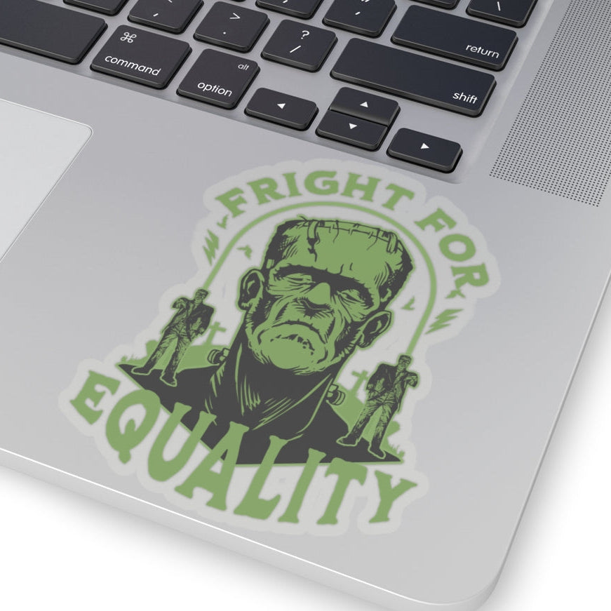 Frankenstein Political Satire 'Fright for Equality' Sticker, Protest Women's Rights Decal