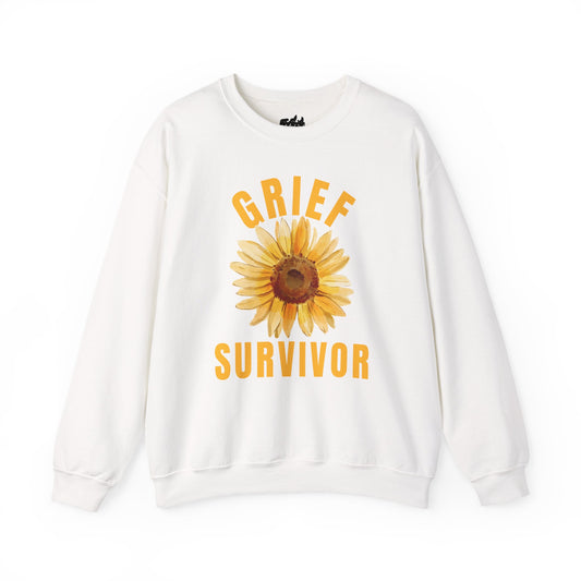 "Grief Survivor" — Sunflower Crewneck Sweatshirt