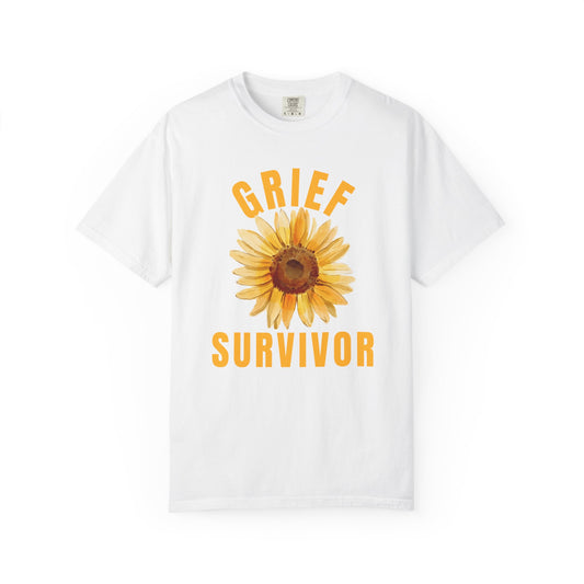 "Grief Survivor" — Sunflower Comfort Colors Tee