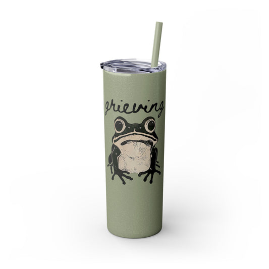 Grieving Frog Skinny Matte Tumbler, 20 oz