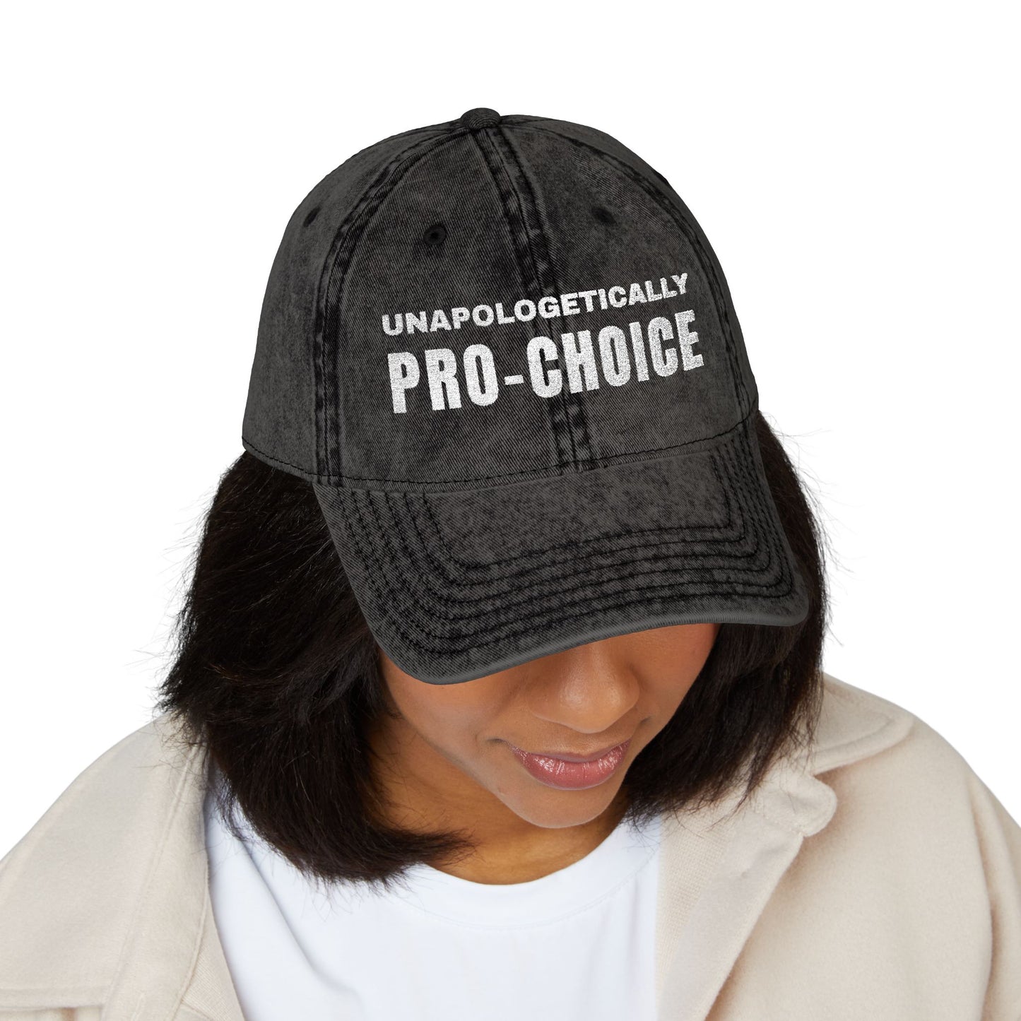 Unapologetically Pro-Choice Embroidered Vintage Cap