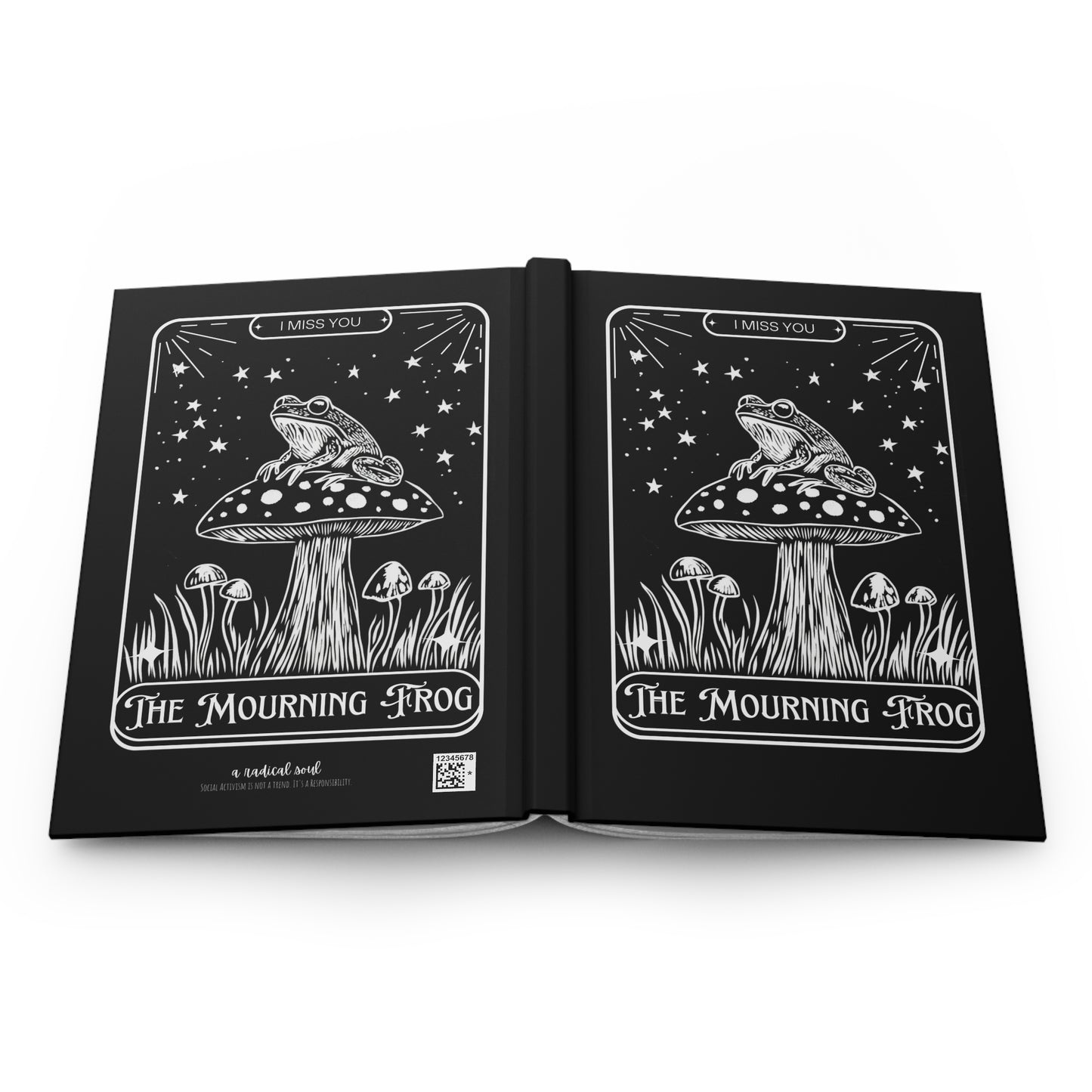 Mourning Frog Blank Lined Grief Hardcover Journal