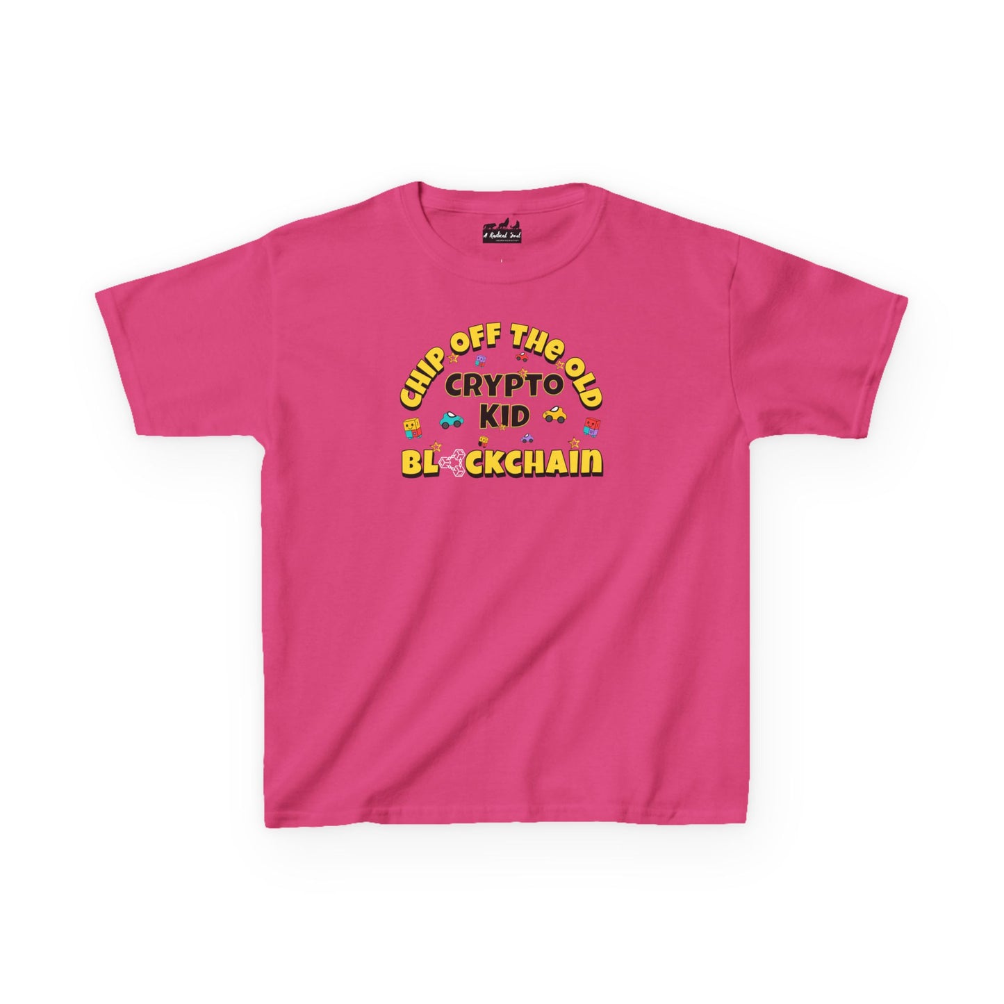 Chip off the old Blockchain Kids Heavy Cotton™ Tee, Gift for Children who are Future Techy's