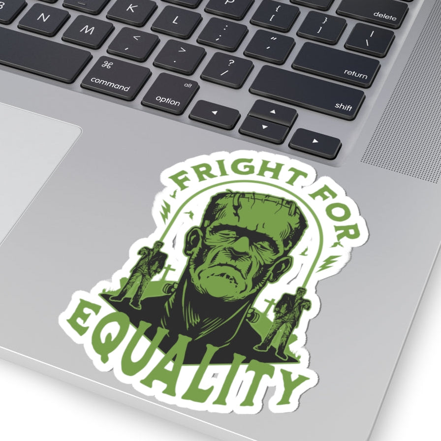 Frankenstein Political Satire 'Fright for Equality' Sticker, Protest Women's Rights Decal