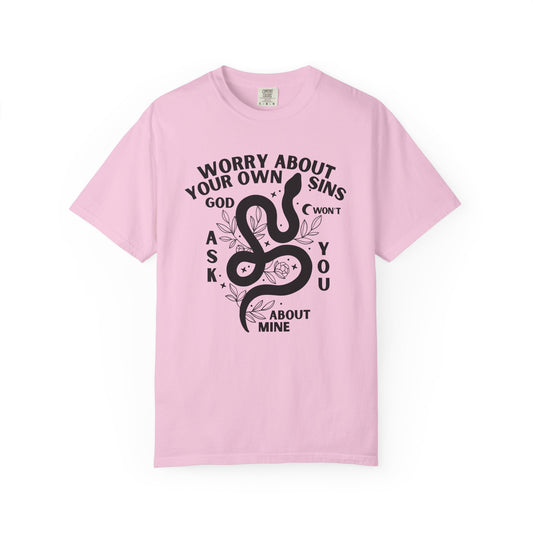 Worry About Your Own Sins Snake Tee