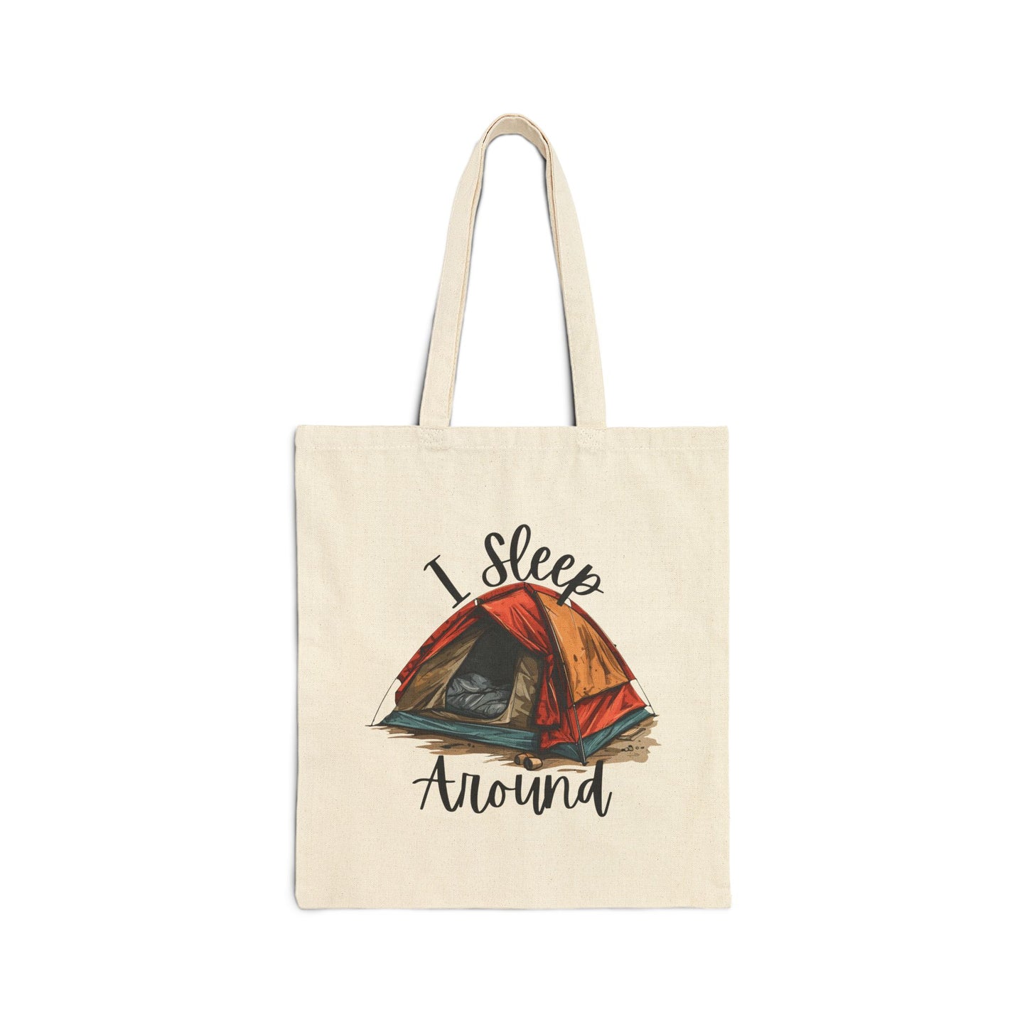 I Sleep Around Camping Tote Bag