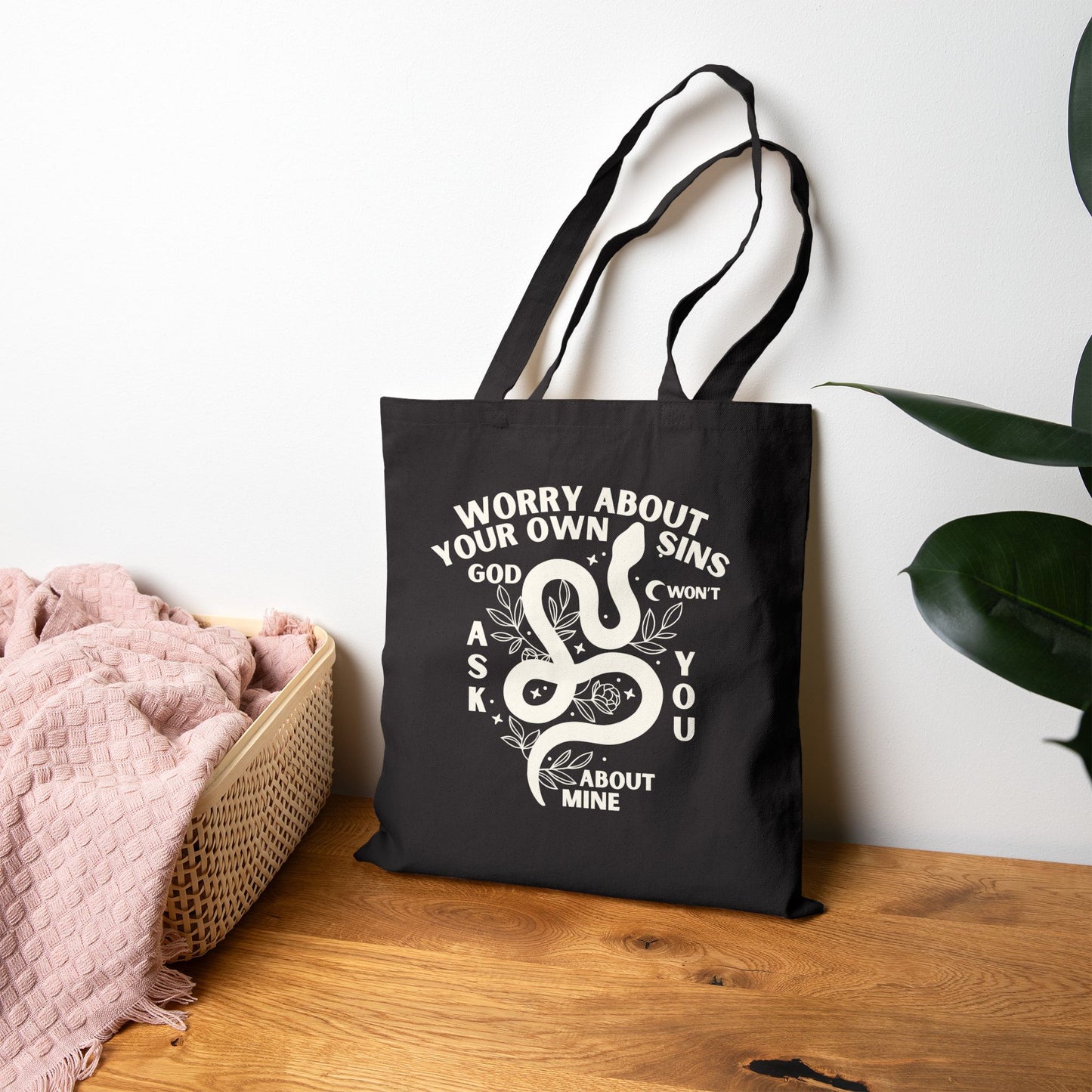 Worry About Your Own Sins Cotton Canvas Bag