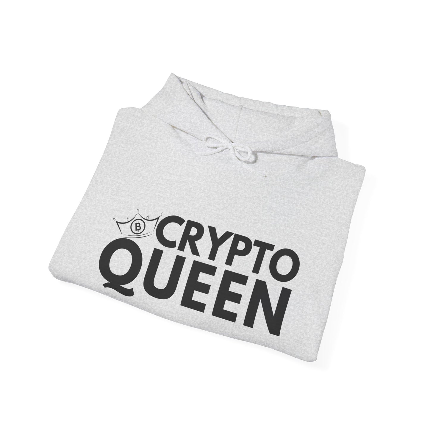 Crypto Queen Gildan 18500 Hoodie, Gift for Bitcoin Lover Tech Fan