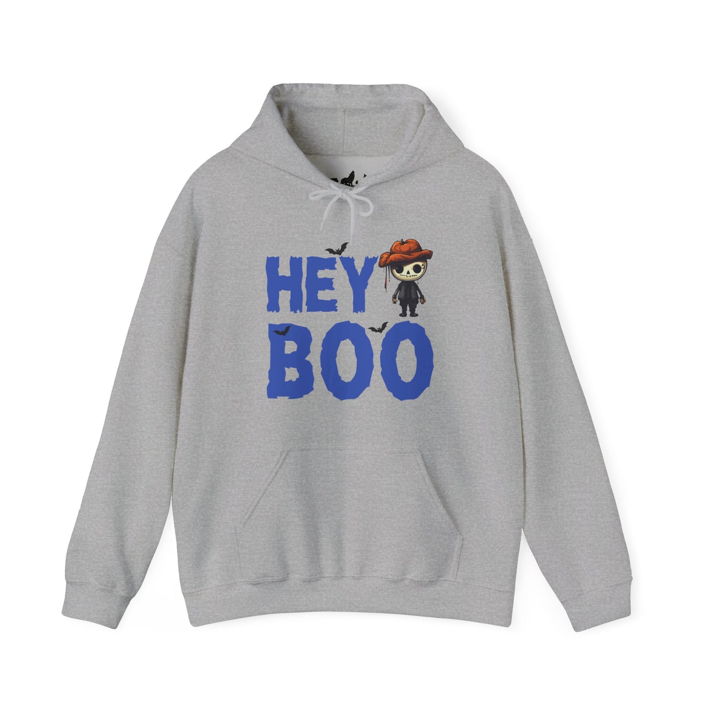 Hey Boo Cozy Adorable Skeleton Halloween Hooded Sweatshirt