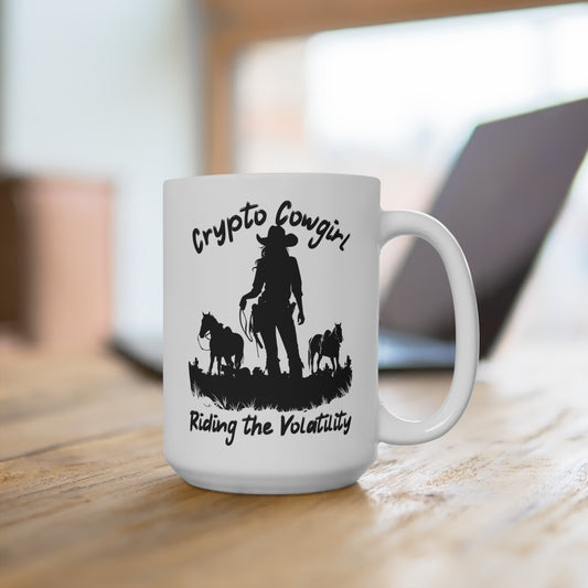 Crypto Cowgirl Western Coffee Mug