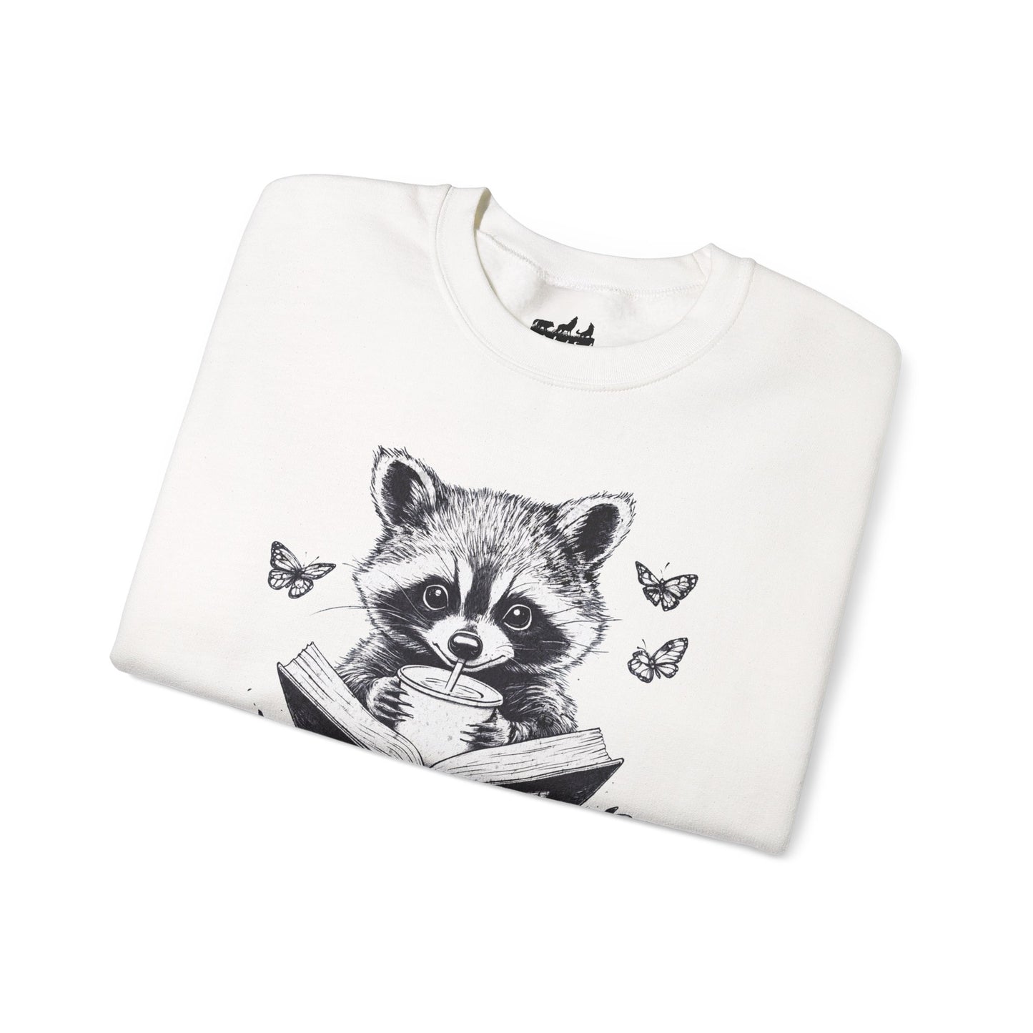Cozy Raccoon Trash Reader Book Lover Sweatshirt