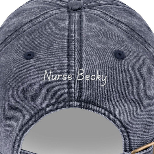 "Suture Self" — Personalized Medical Staff Vintage Cap, Name on the Back