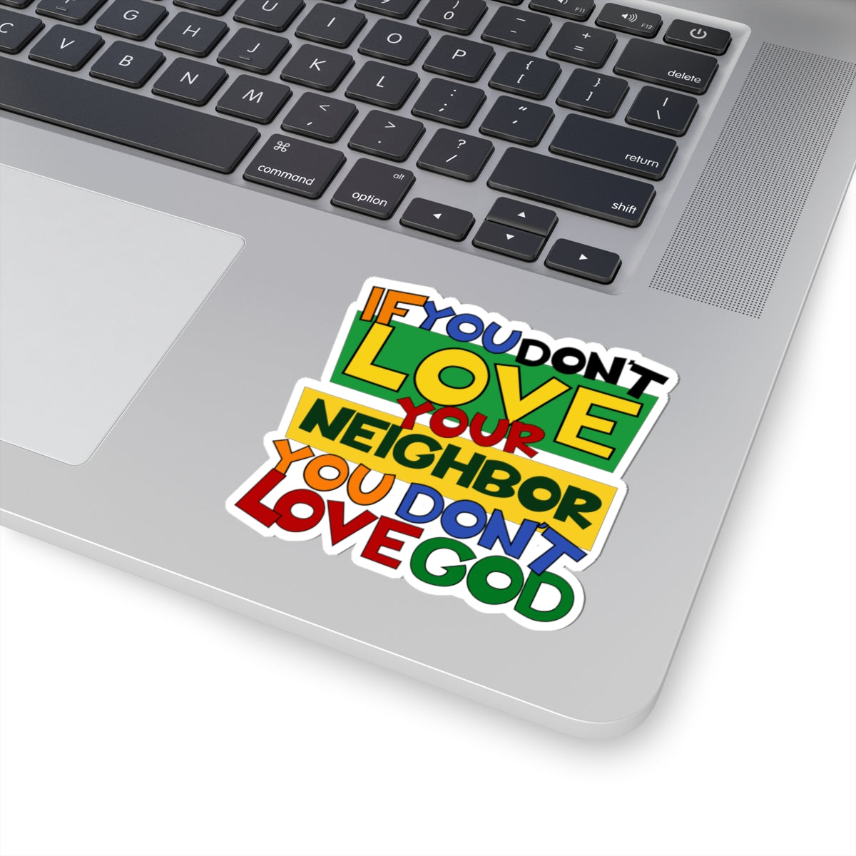 Real Christian Activist Jesus Faith Kiss-Cut Sticker, Human Rights Protest Decal, Liberal Religious Inclusive Quote Phone Case Tumbler Decor