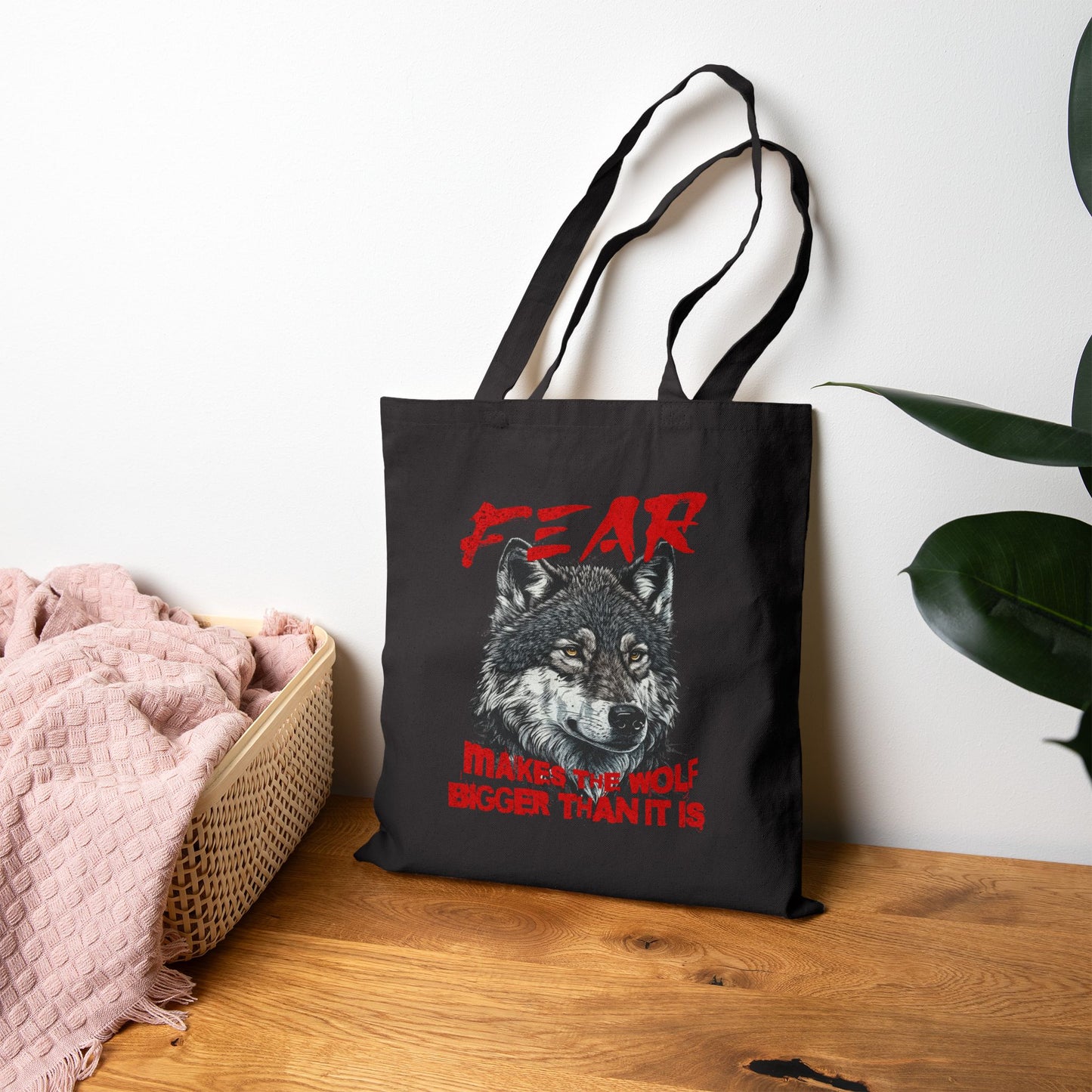 Fear Makes the Wolf Bigger Than It Is Cotton Canvas Tote Bag