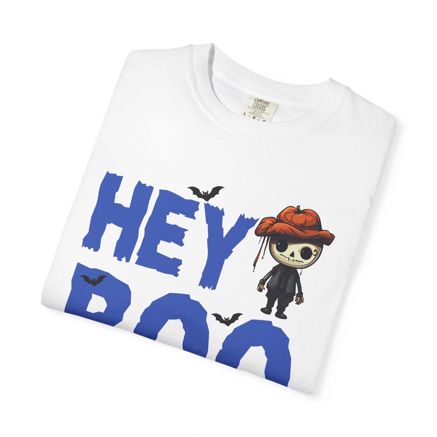 Hey Boo Halloween Scarecrow Graphic Comfort Colors T-Shirt