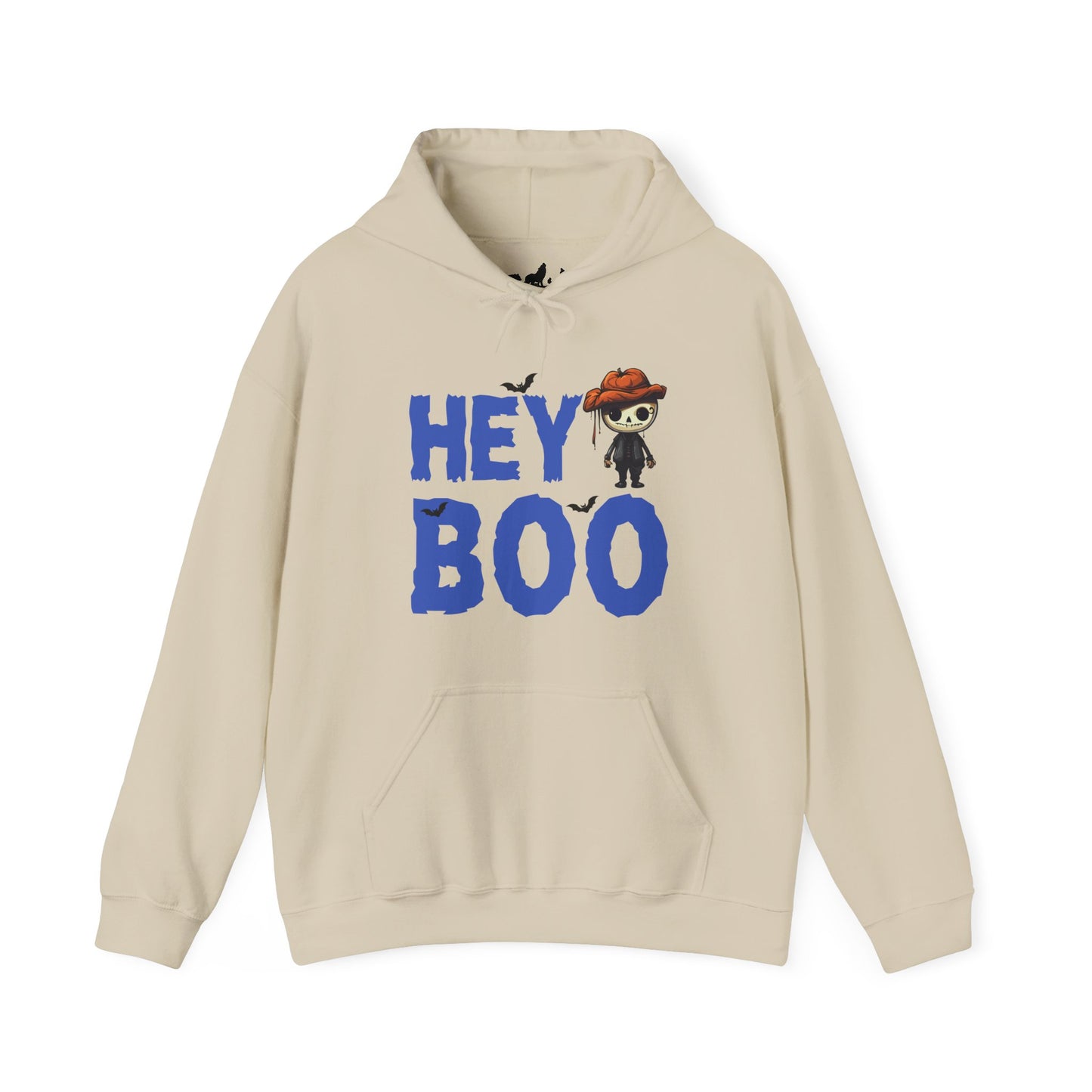 Hey Boo Cozy Adorable Skeleton Halloween Hooded Sweatshirt