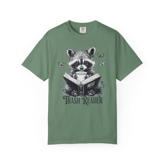 Trash Reader — Raccoon Book Lover Comfort Colors Tee